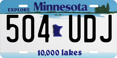 MN license plate 504UDJ
