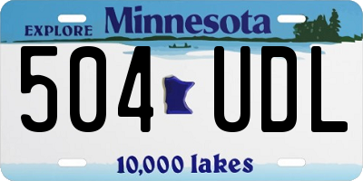 MN license plate 504UDL