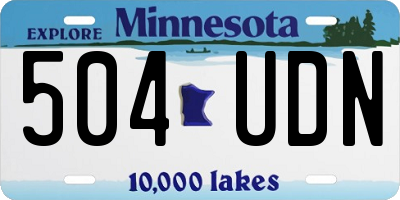 MN license plate 504UDN