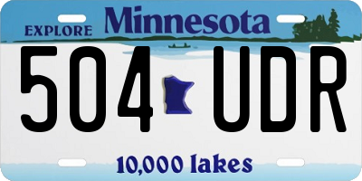 MN license plate 504UDR