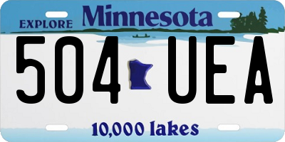 MN license plate 504UEA
