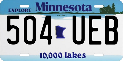 MN license plate 504UEB