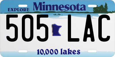 MN license plate 505LAC