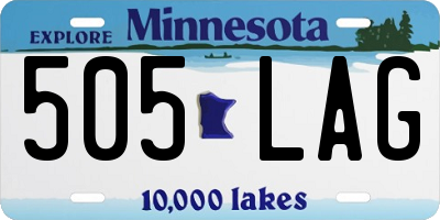 MN license plate 505LAG