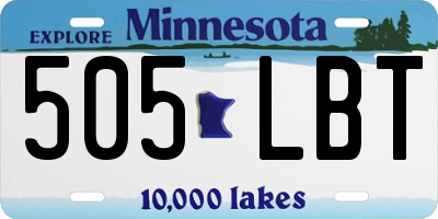 MN license plate 505LBT