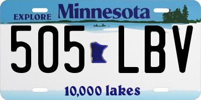 MN license plate 505LBV