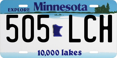 MN license plate 505LCH