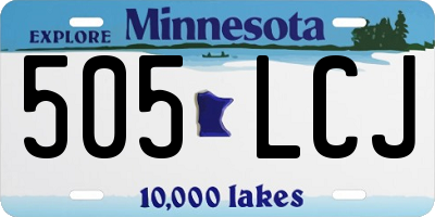 MN license plate 505LCJ