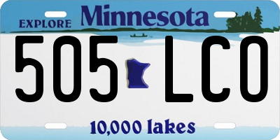 MN license plate 505LCO