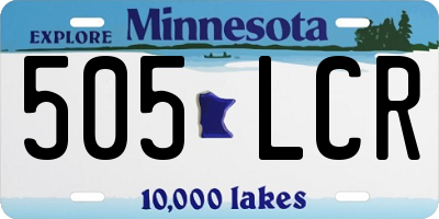 MN license plate 505LCR