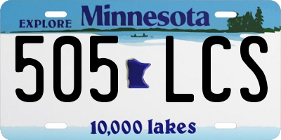 MN license plate 505LCS