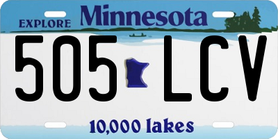 MN license plate 505LCV