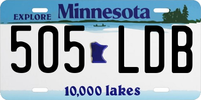 MN license plate 505LDB