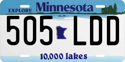 MN license plate 505LDD