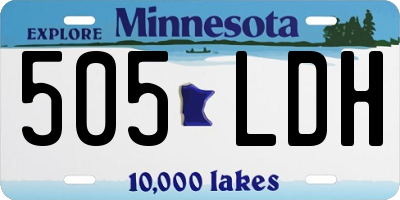 MN license plate 505LDH