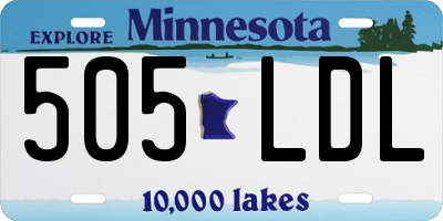 MN license plate 505LDL