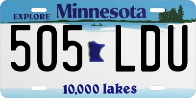 MN license plate 505LDU