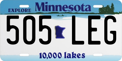 MN license plate 505LEG