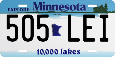 MN license plate 505LEI