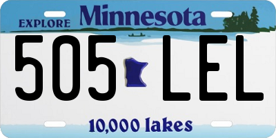 MN license plate 505LEL