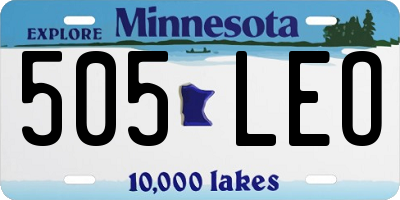 MN license plate 505LEO