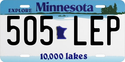 MN license plate 505LEP