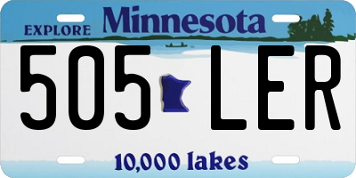 MN license plate 505LER
