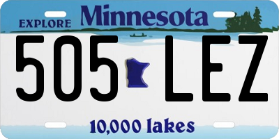 MN license plate 505LEZ
