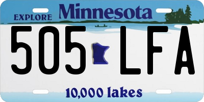 MN license plate 505LFA