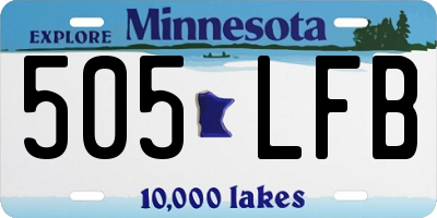 MN license plate 505LFB