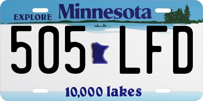 MN license plate 505LFD