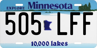 MN license plate 505LFF