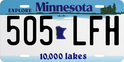MN license plate 505LFH