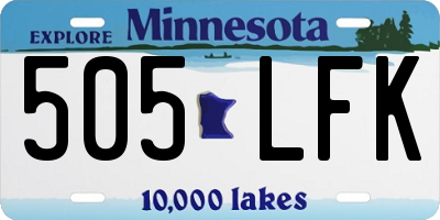 MN license plate 505LFK