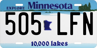 MN license plate 505LFN
