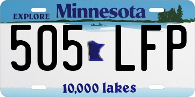 MN license plate 505LFP
