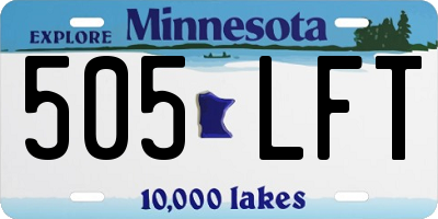 MN license plate 505LFT