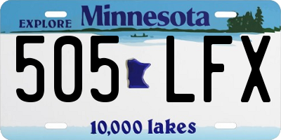 MN license plate 505LFX