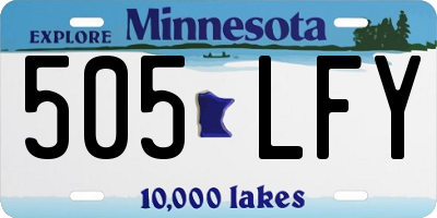 MN license plate 505LFY