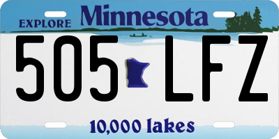 MN license plate 505LFZ