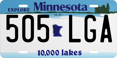 MN license plate 505LGA