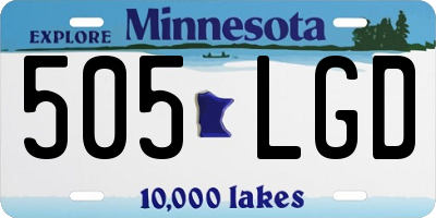 MN license plate 505LGD