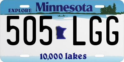 MN license plate 505LGG