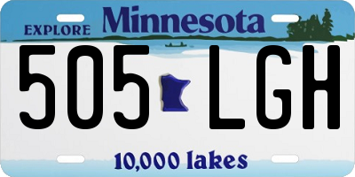 MN license plate 505LGH