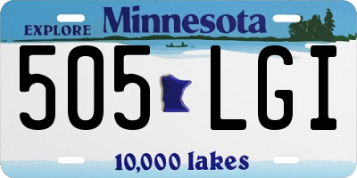 MN license plate 505LGI