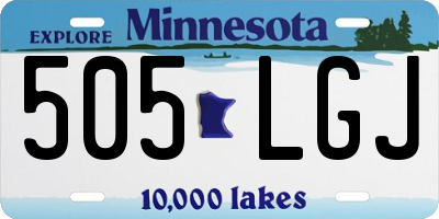 MN license plate 505LGJ