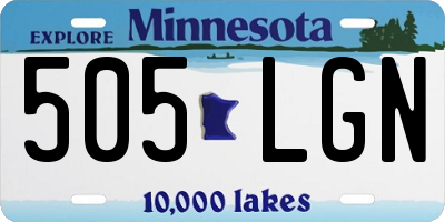 MN license plate 505LGN