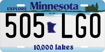 MN license plate 505LGO