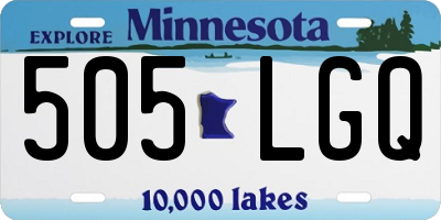 MN license plate 505LGQ
