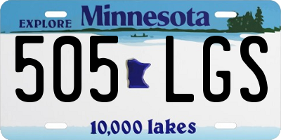 MN license plate 505LGS